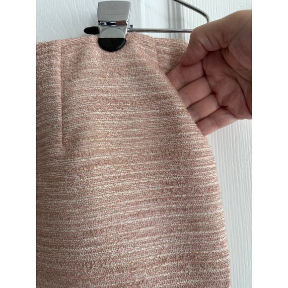 English Rose Women’s Blush Pink Tweed Skirt Studded Hem size Small - Picture 4 of 8